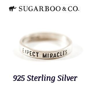 Sugarboo & CO 925 Sterling Silver Stackable “Expect Miracles” Ring